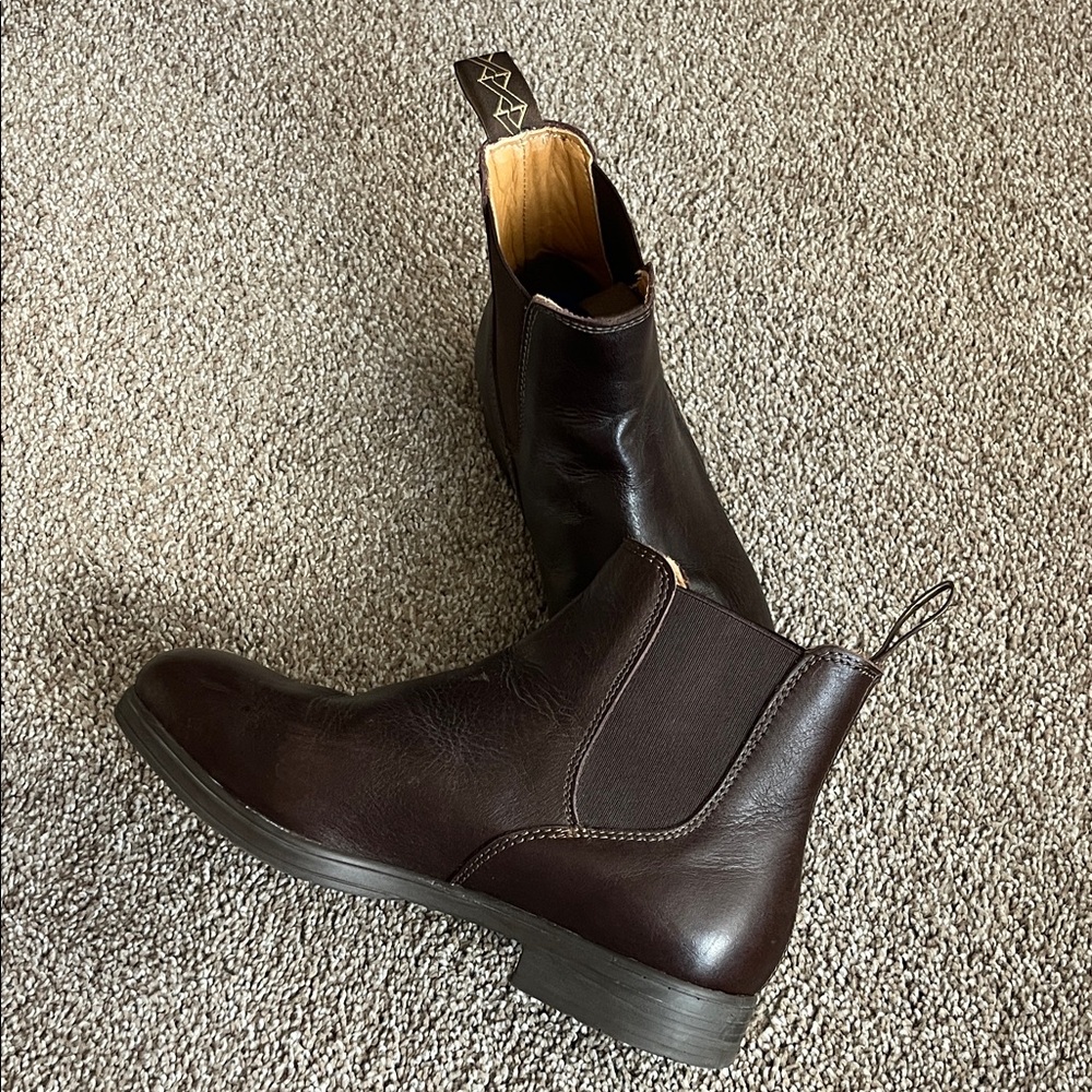 Xena steel toe Women's Chelsea Boot in Dark Brown